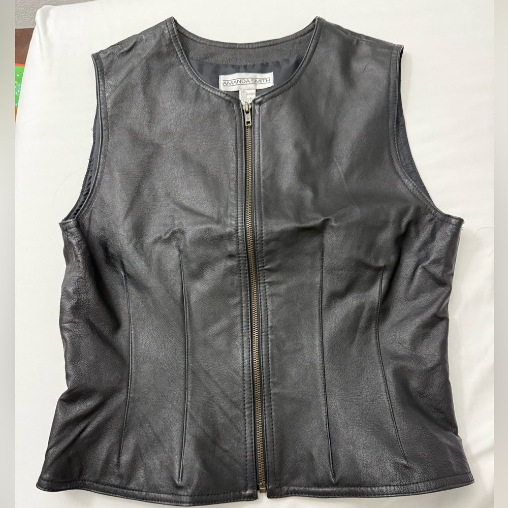Vintage Amanda Smith Leather Vest (8)